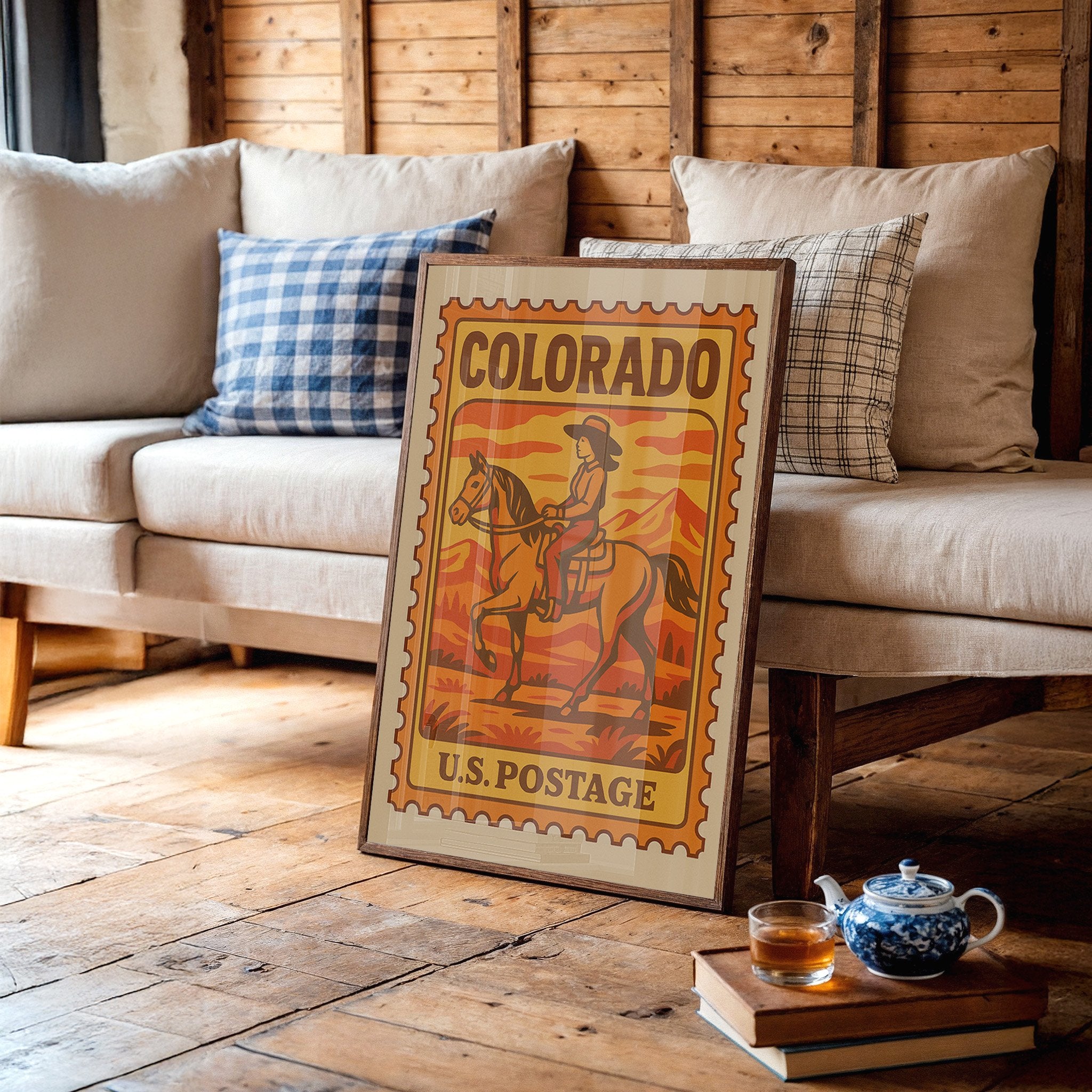 Sunset Trails On Postal Canvas