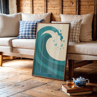Teal Curl Meets Desert Calm
