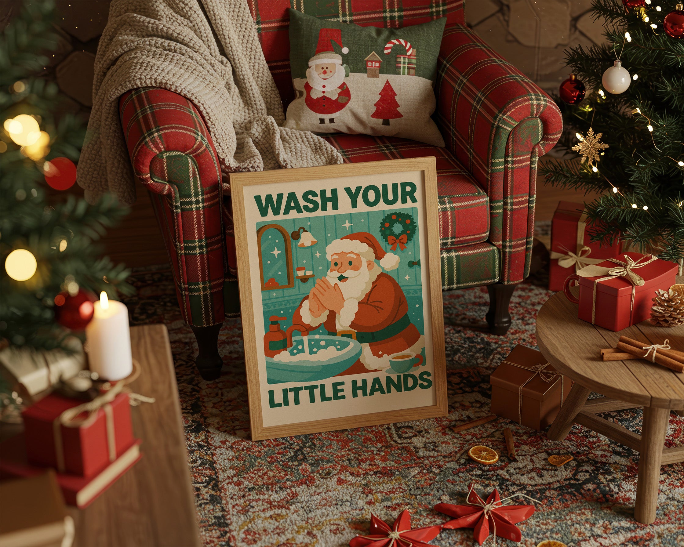 Retro Santa's Hygiene Reminder