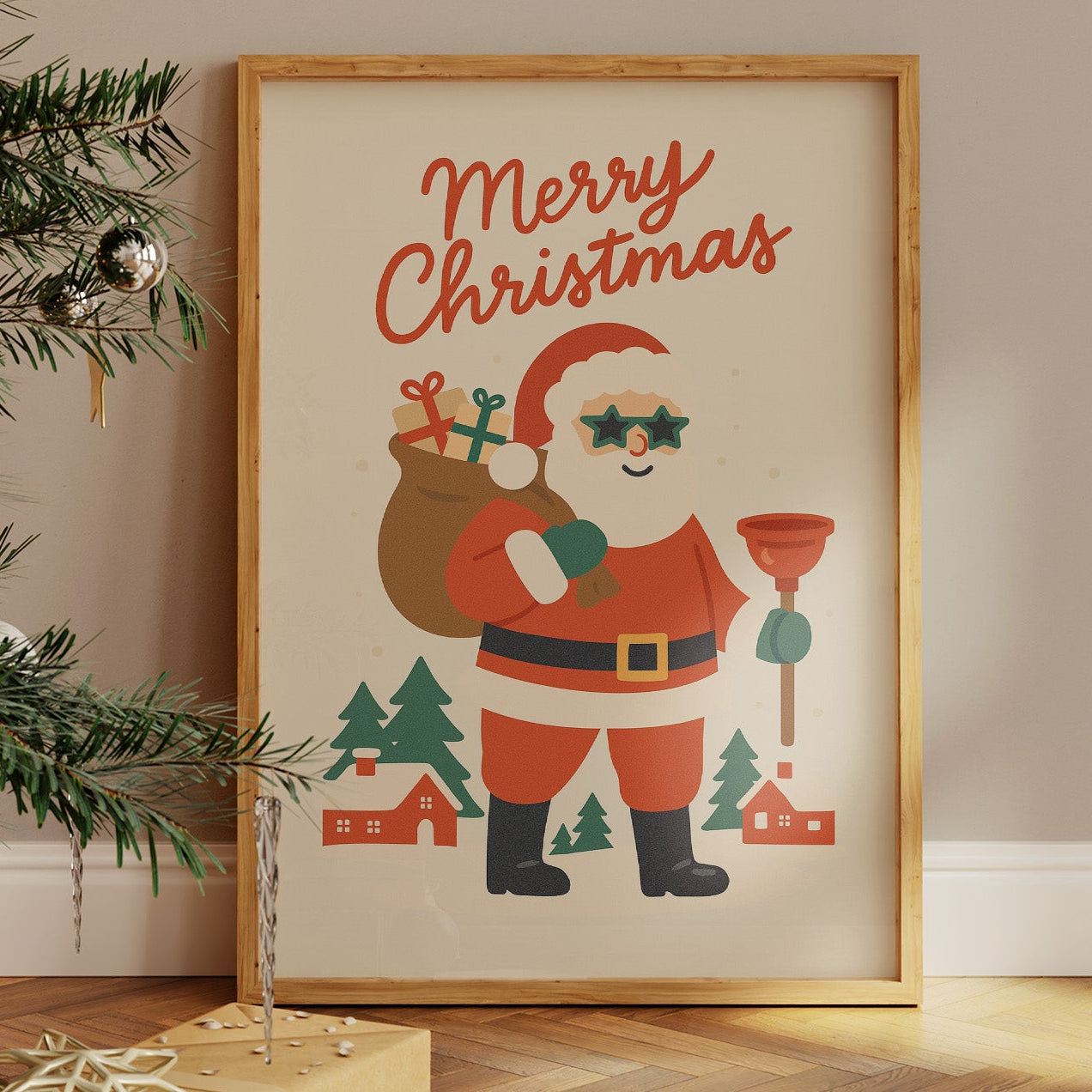 Retro Santa Brings Holiday Cheer