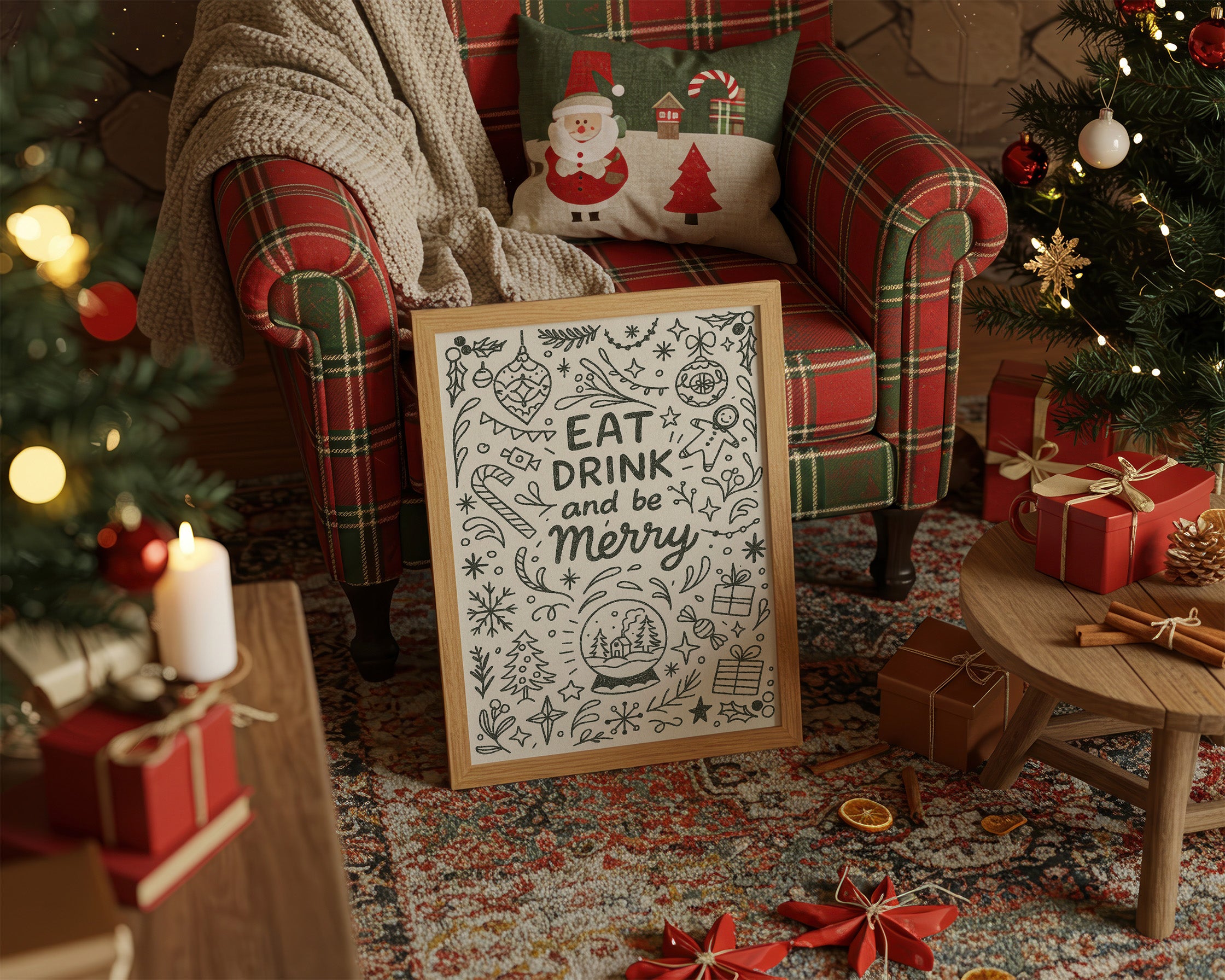 Holiday Cheer In Simple Lines