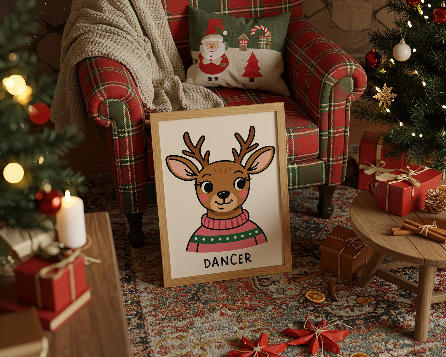 Cozy Reindeer In Holiday Sweater