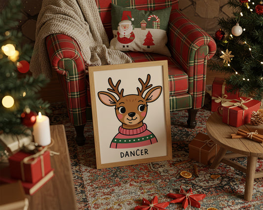 Cozy Reindeer In Holiday Sweater