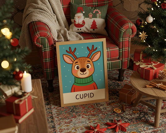 Cozy Fawn In Winter Sweater