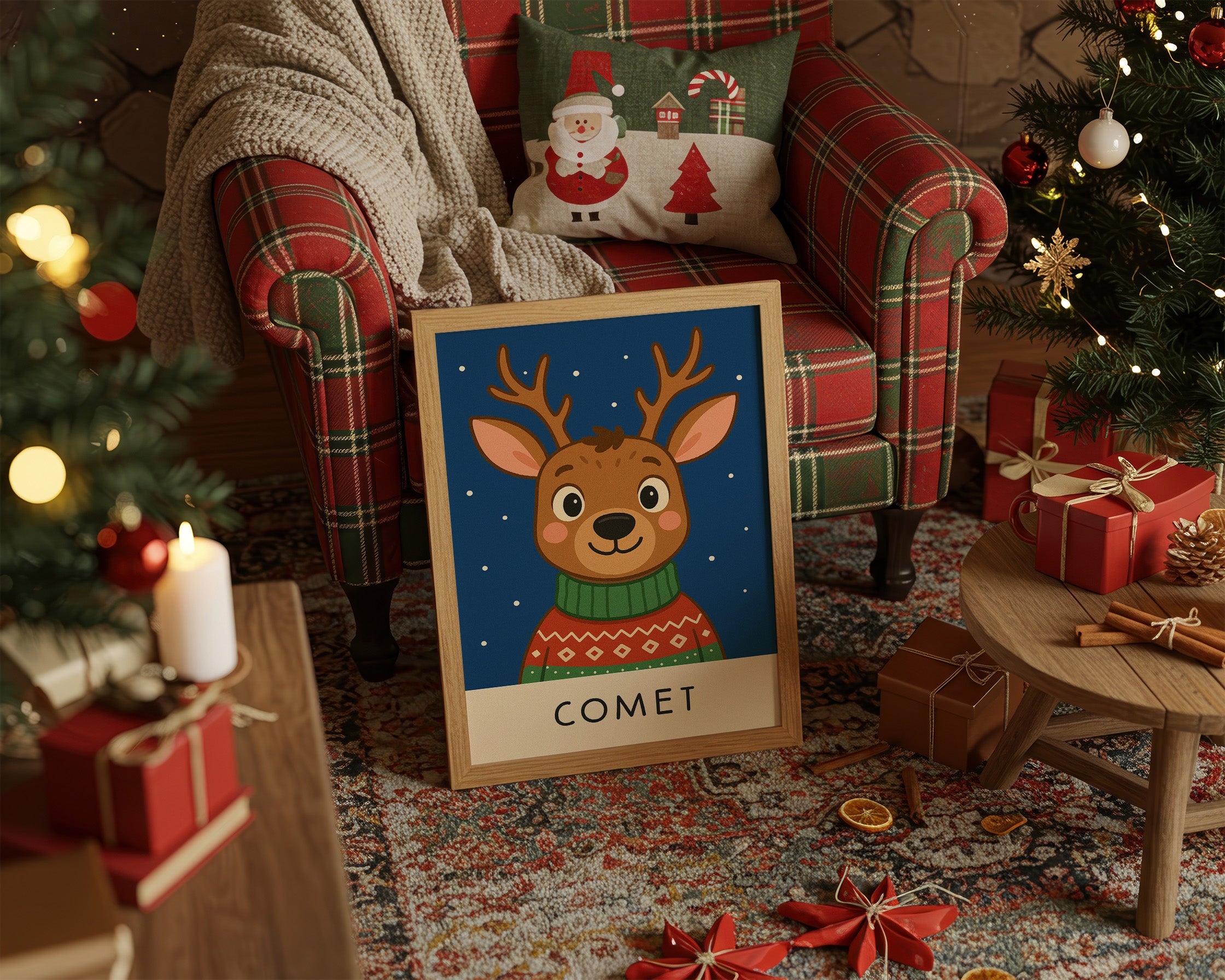 Reindeer Tales Under Frosted Lights