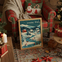 Alpine Village Under Winter Stars