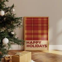 Plaid Comfort Meets Winter Light