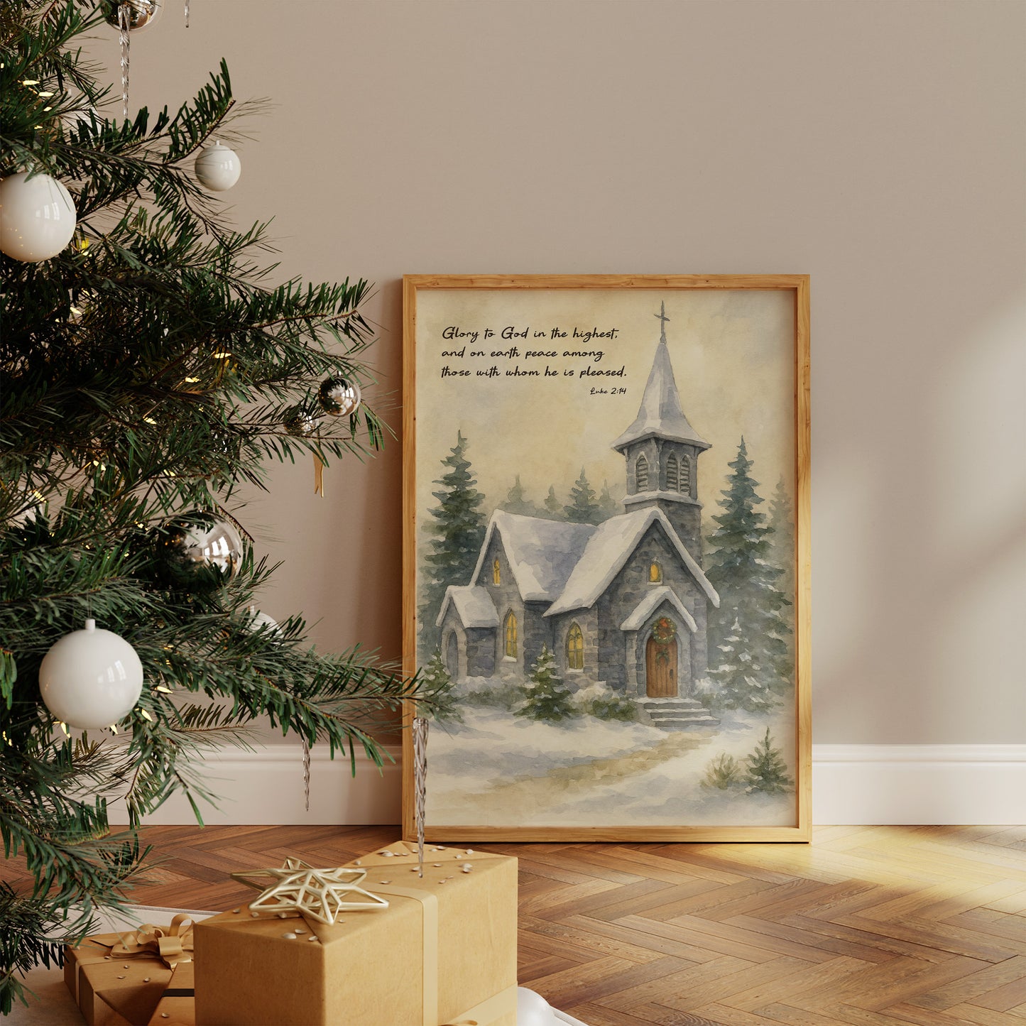 Silent Chapel Under Winter Stars