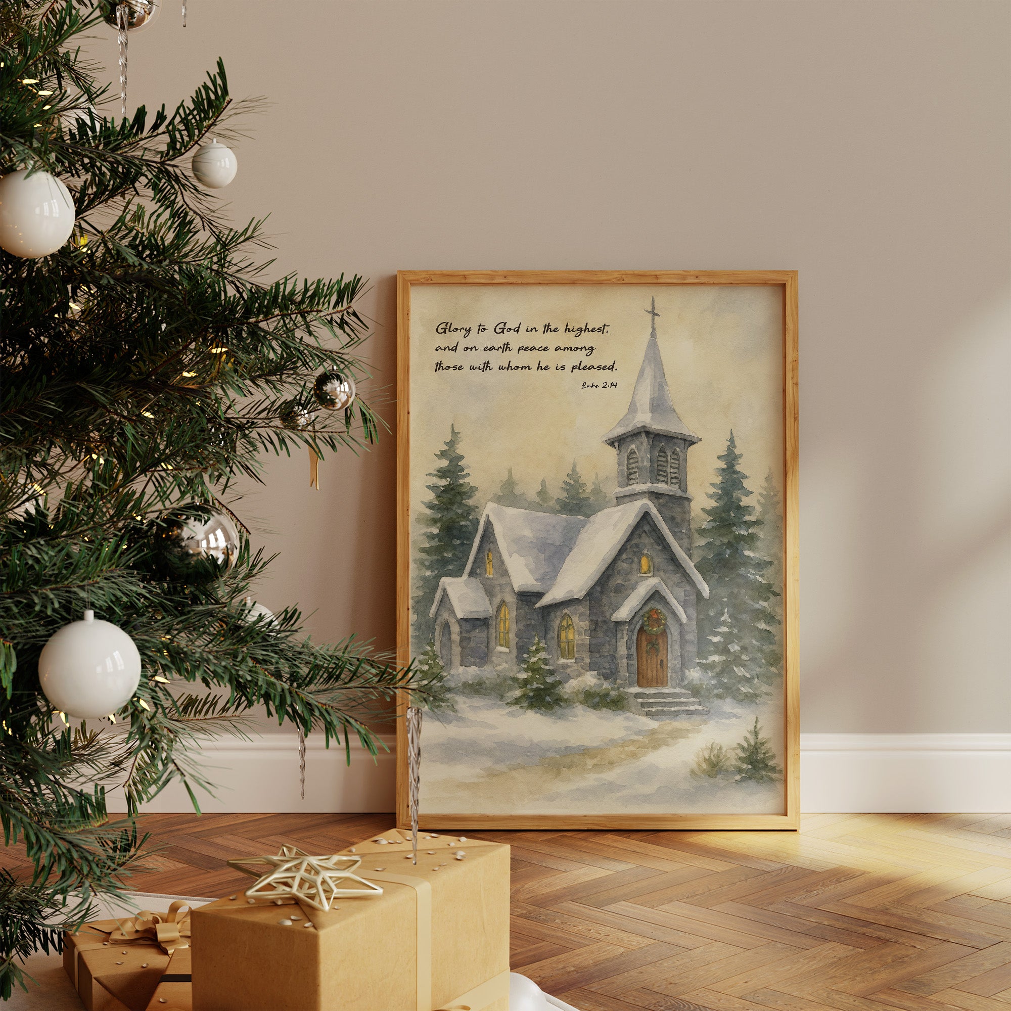 Silent Chapel Under Winter Stars
