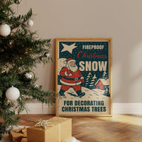 Vintage Holiday Through Snowy Pines