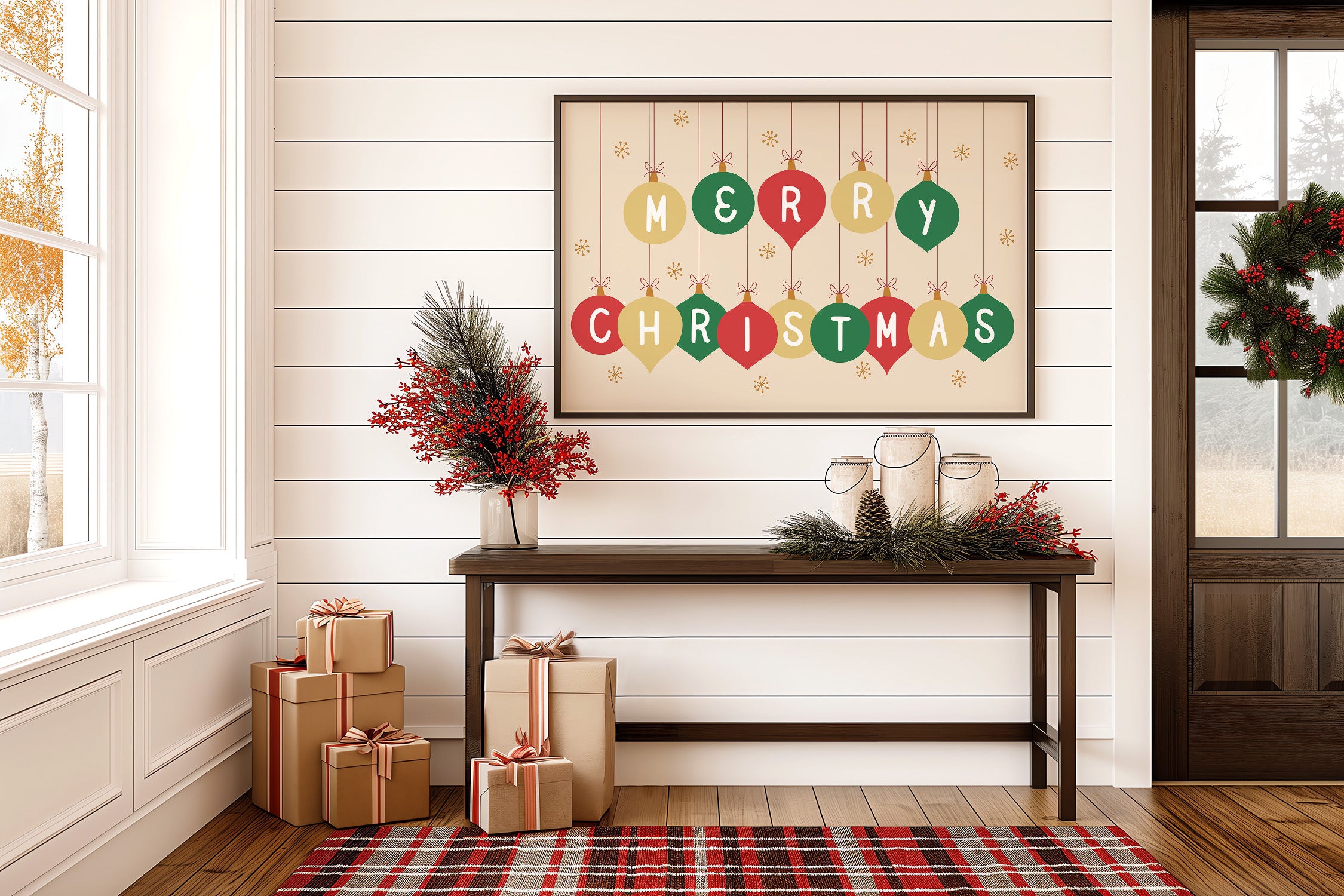 Ornaments Spell Holiday Cheer