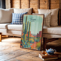 Saguaro Skies Over Painted Trails