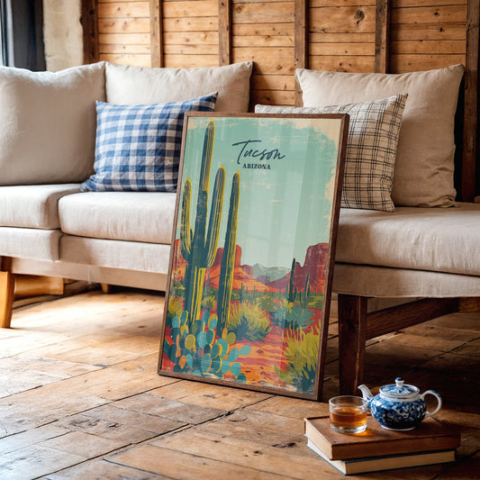 Saguaro Skies Over Painted Trails