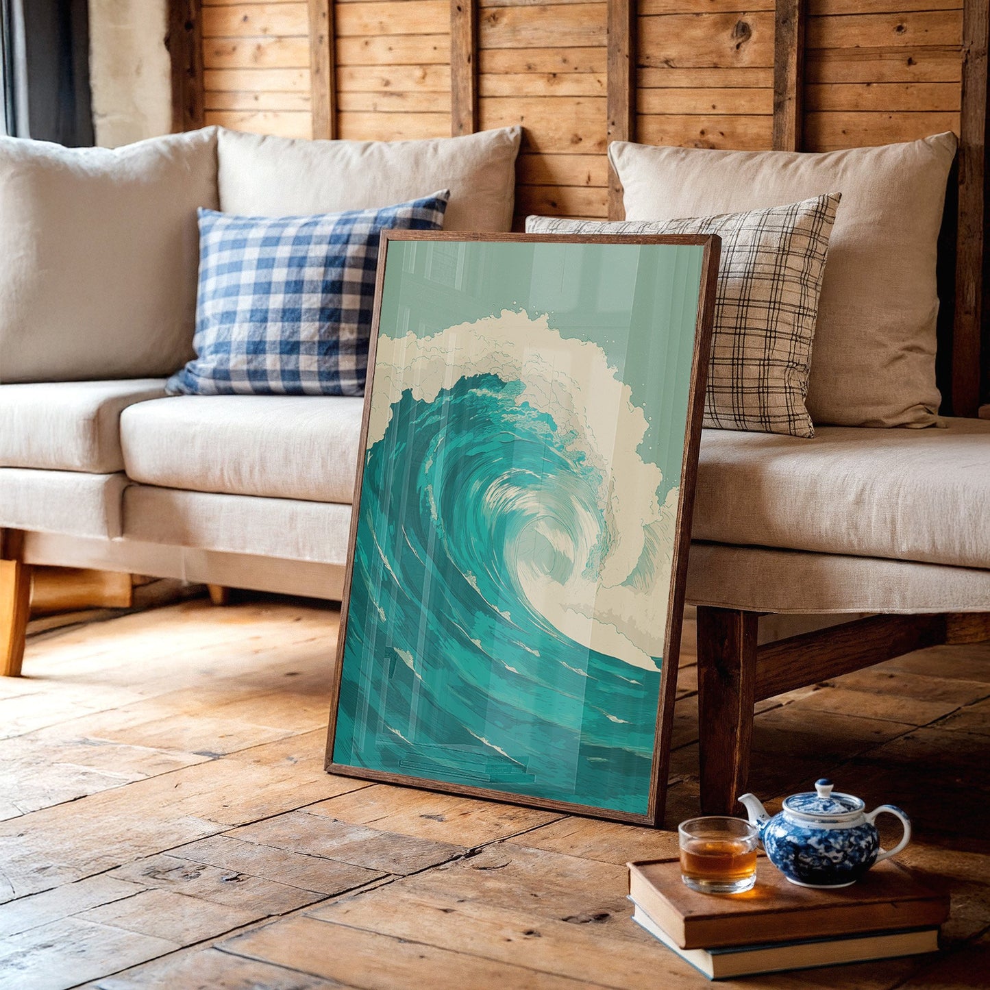 Teal Currents Meet Desert Calm