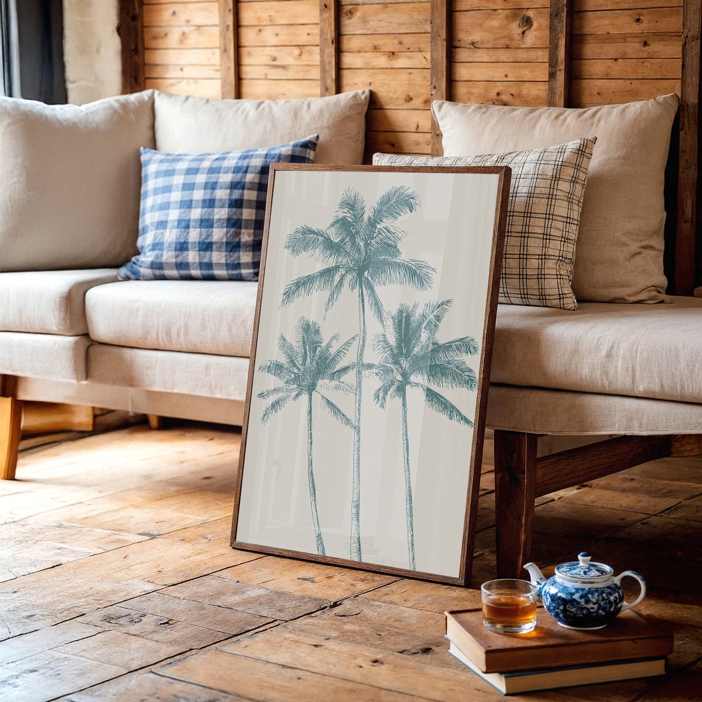 Teal Palms On Desert Afternoons