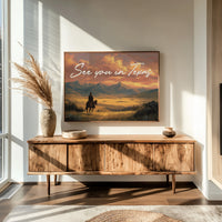 Lone Rider Faces Amber Horizon