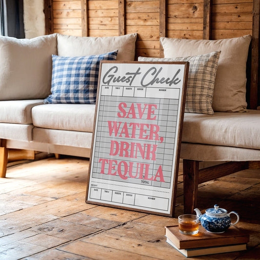 Pink Words On Restaurant Bills