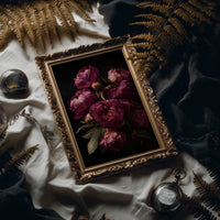 Velvet Blooms Against Midnight Walls