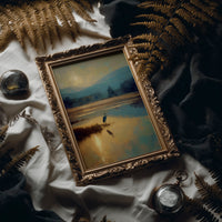 Heron's Dawn On Still Waters