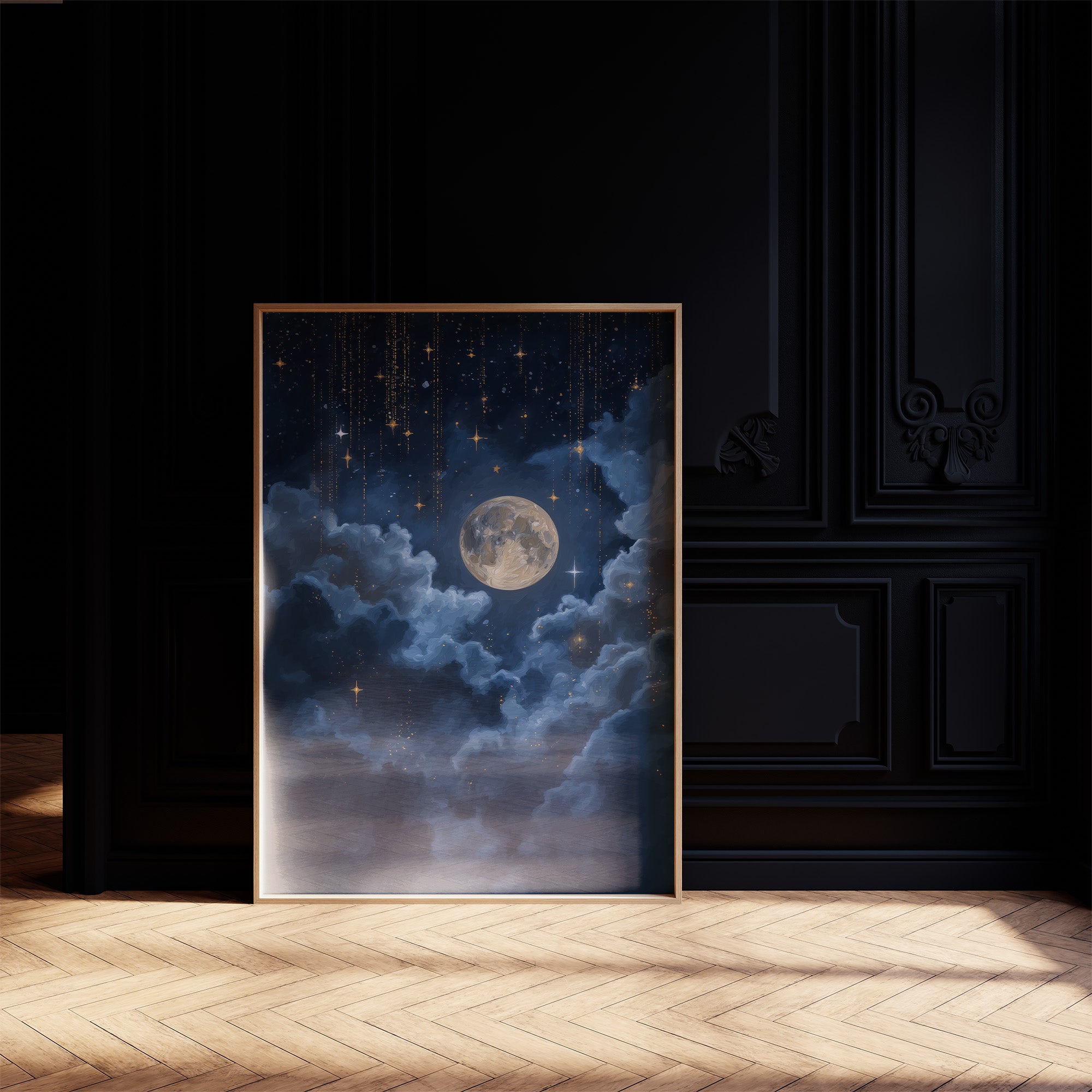 Moon Bathes In Midnight Blue