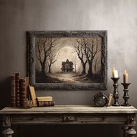 Forgotten Manor Among Barren Trees