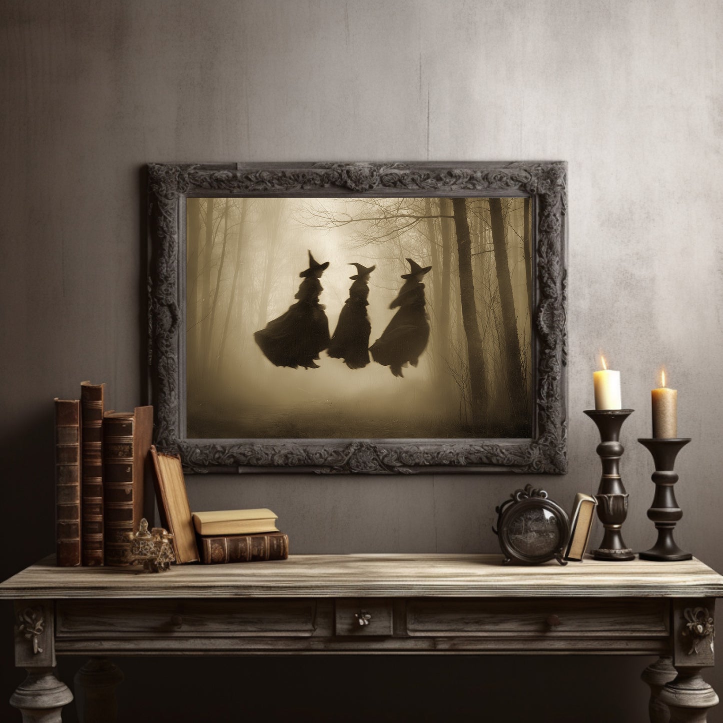 Witches Gather In Misty Woods