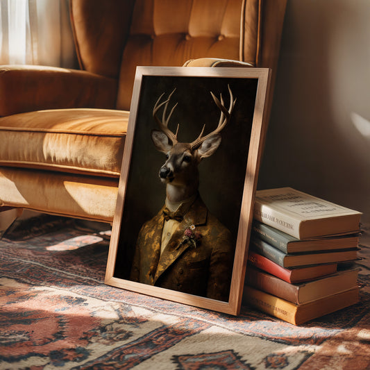 Noble Stag In Gilded Attire