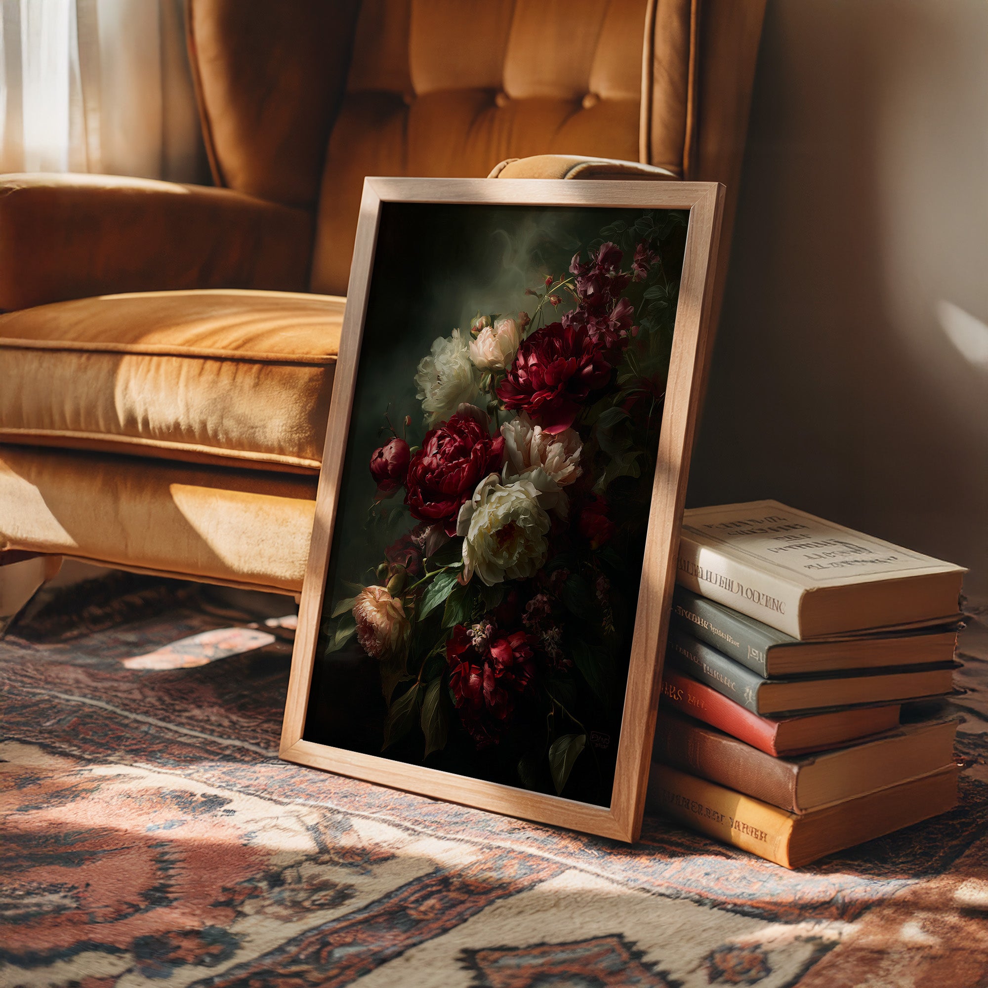 Velvet Blooms Against Midnight Walls
