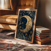 Midnight Blooms Around Lunar Face