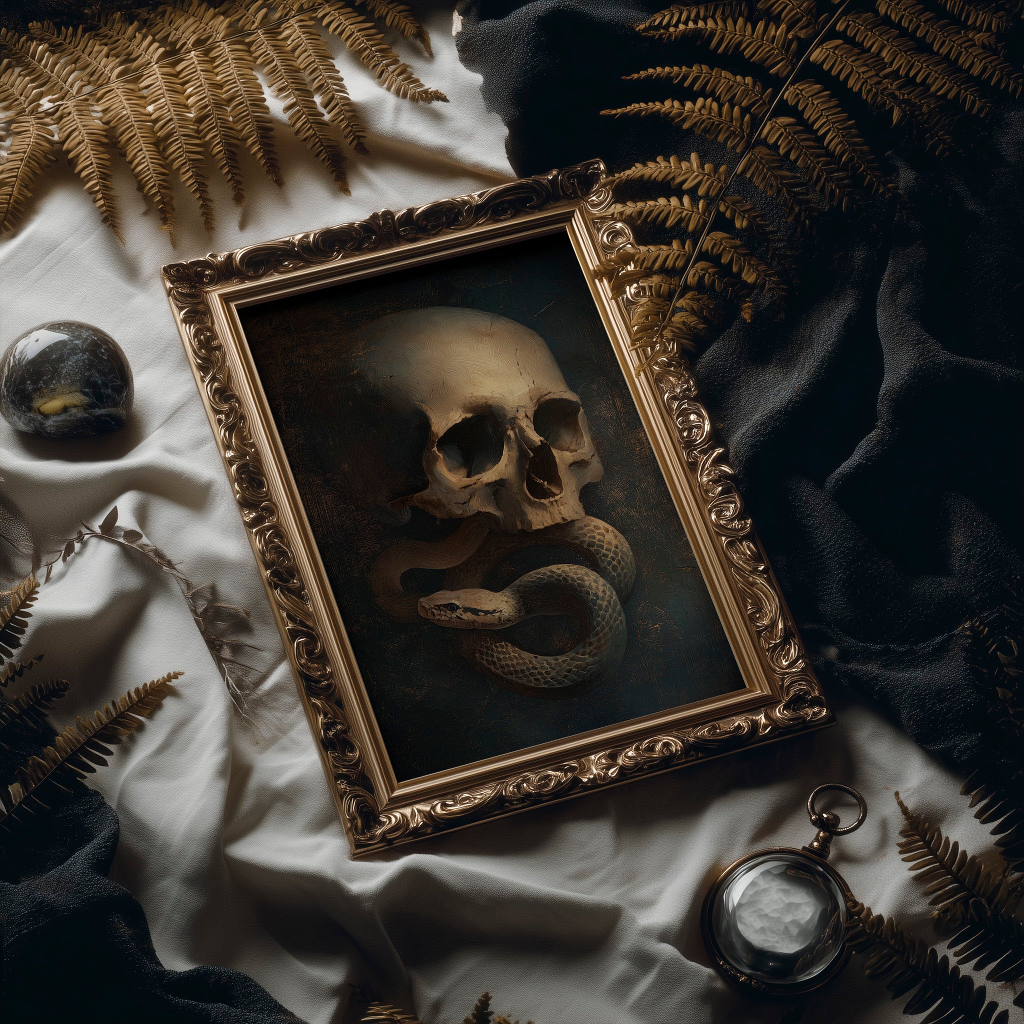 Serpent Coils Through Ancient Bone