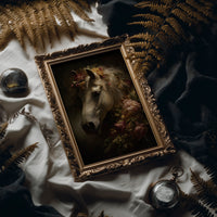 Noble Steed Adorned With Blossoms