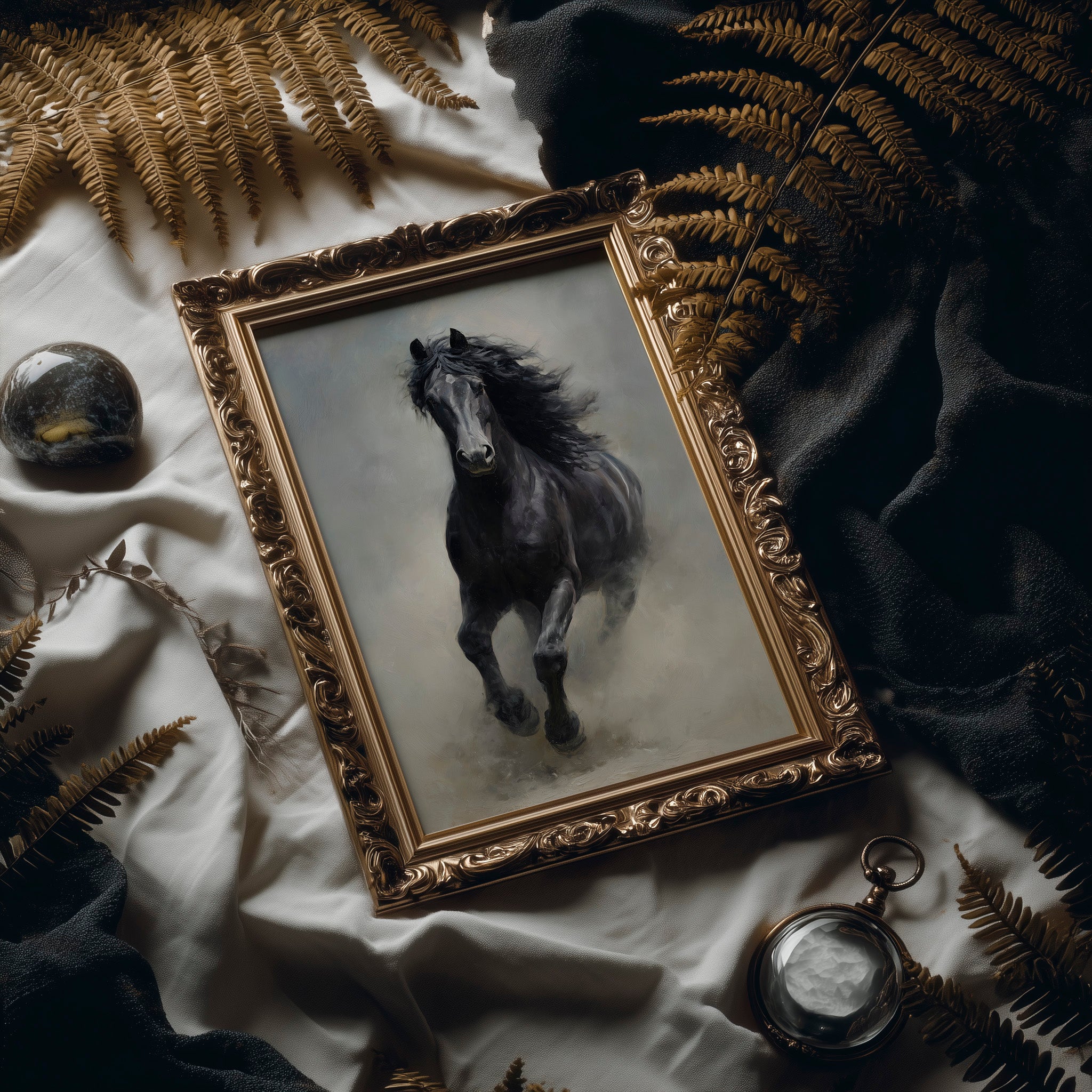 Untamed Spirit Against Dark Walls