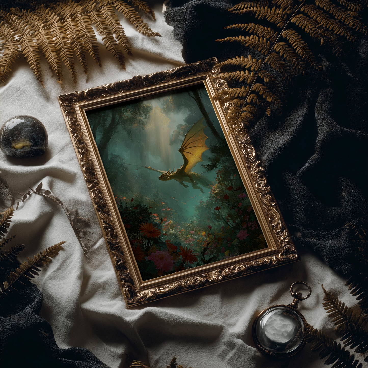 Golden Wings Through Misty Realms