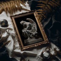 Marble Wings Against Dark Walls