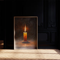 Amber Flame Against Darkness Waits