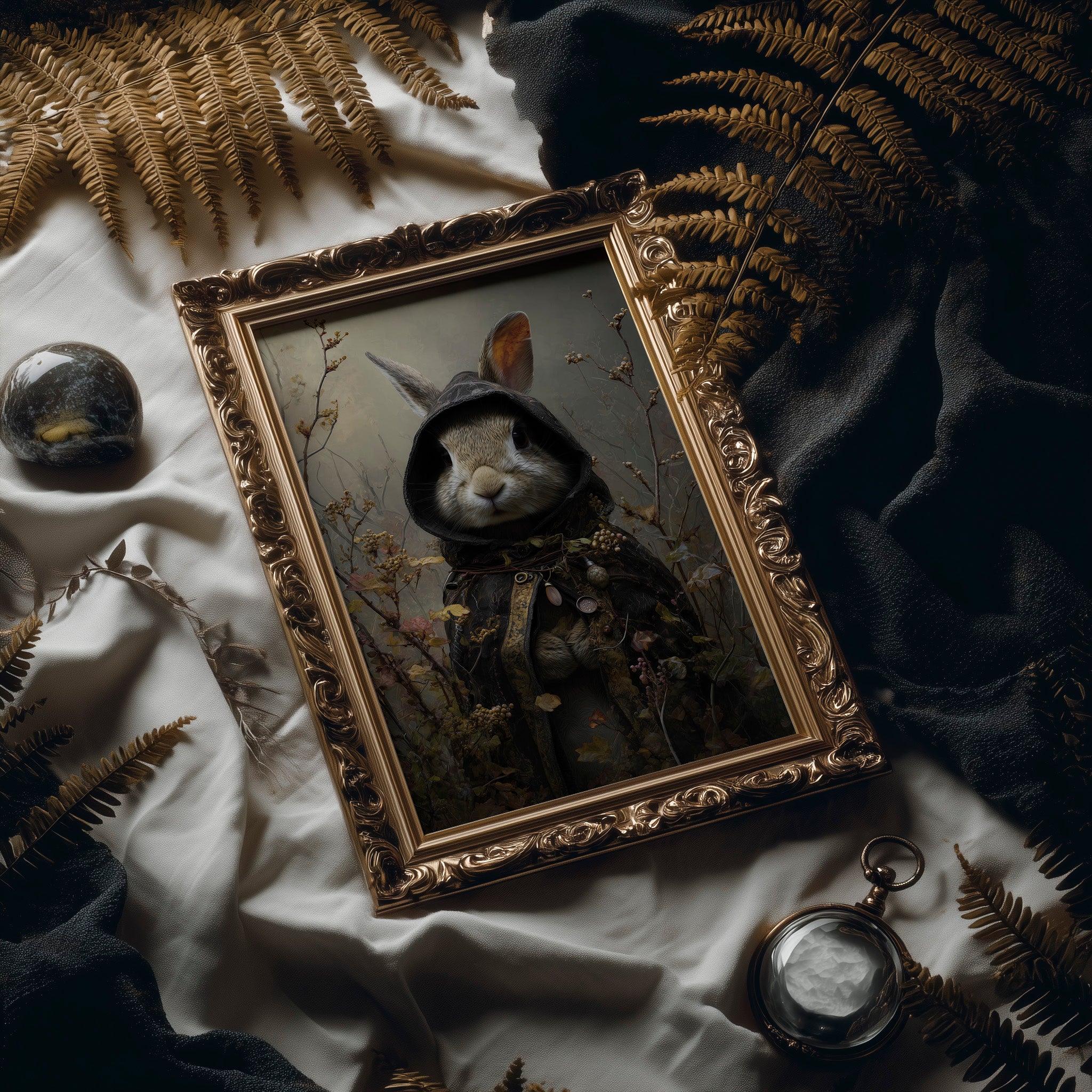 Forest Traveler In Velvet Cloak