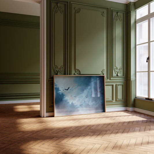 Birds Dance Through Storm Clouds