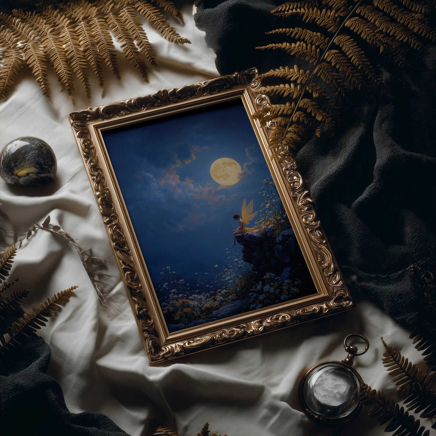 Moonlit Perch Beyond Mortal Shores