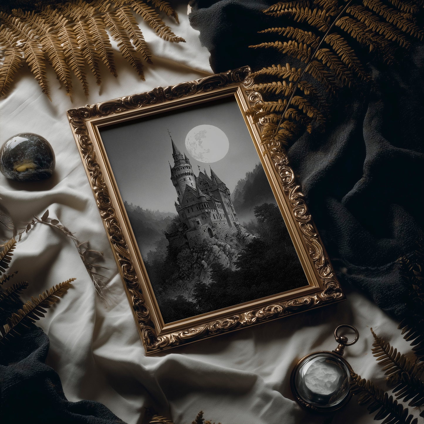 Castle Beneath Midnight's Glow