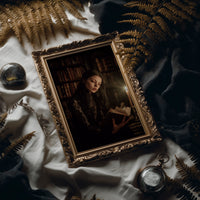 Candlelit Pages In Ancient Library