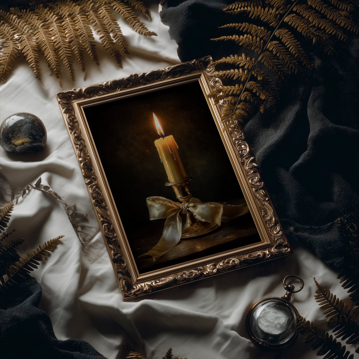 Solitary Flame Against Darkness