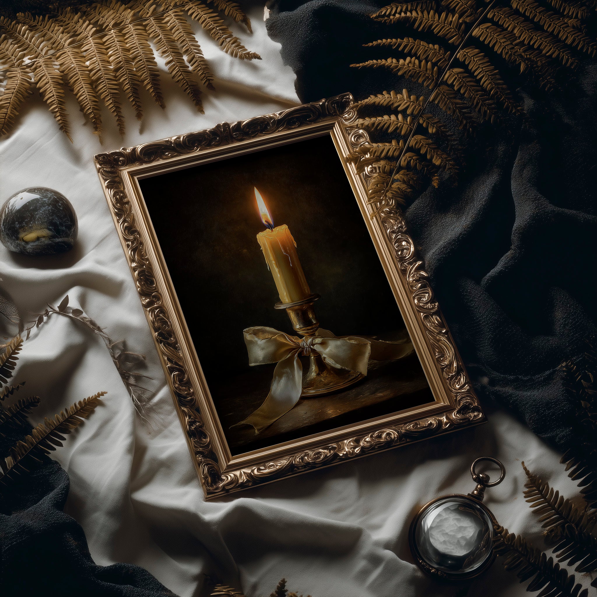 Solitary Flame Against Darkness