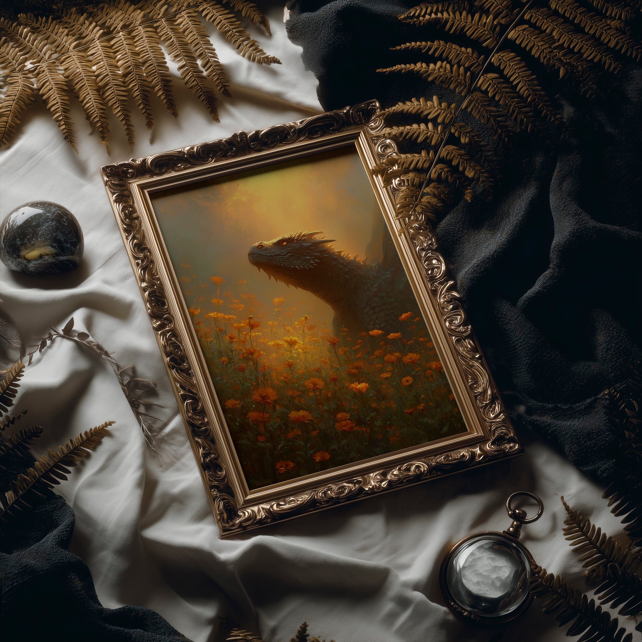 Ancient Scales Among Poppy Fields