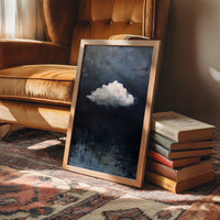 Solitary Cloud Against Dark Skies