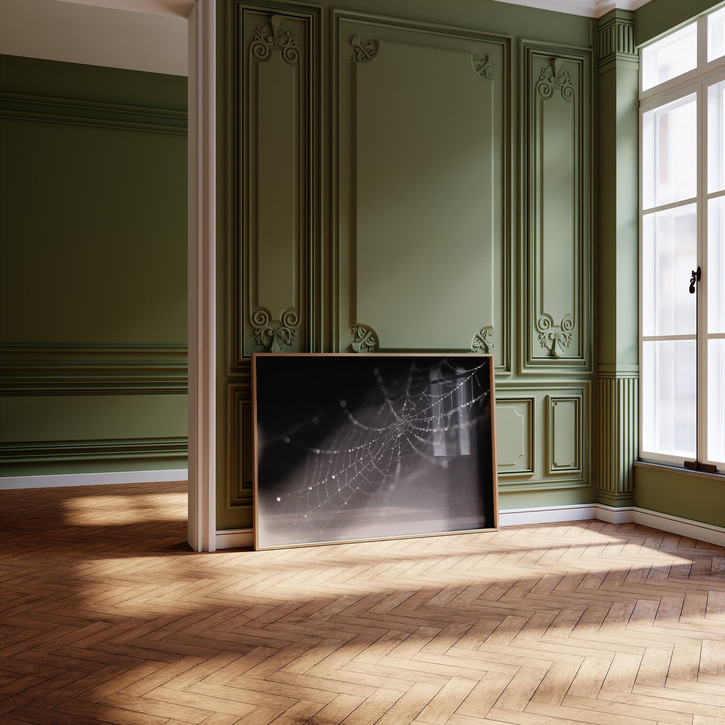 Dew Caught In Midnight Threads