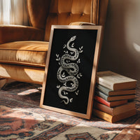 Serpent Adorned With Silver Leaves