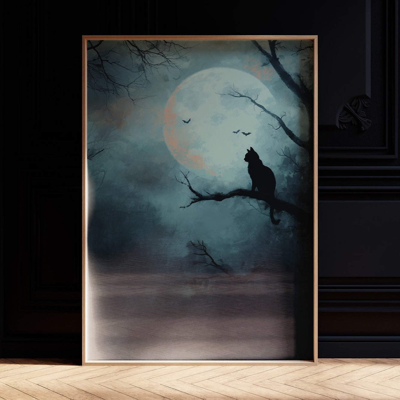 Midnight Vigil Under Lunar Glow