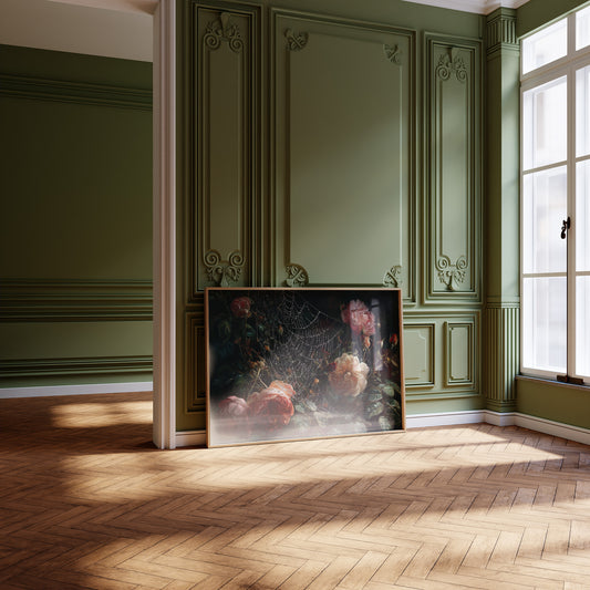 Roses Caught In Morning Dew