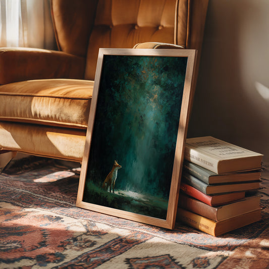 Fox Beneath Ancient Forest Glow