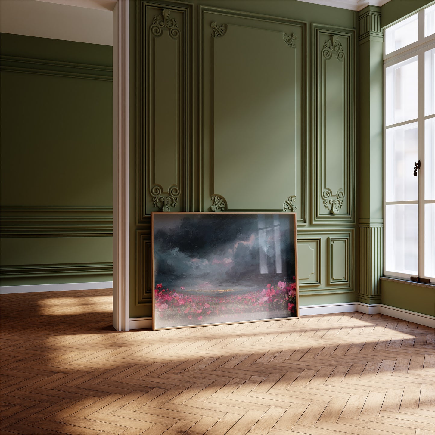 Storm Blooms Against Darkened Sky